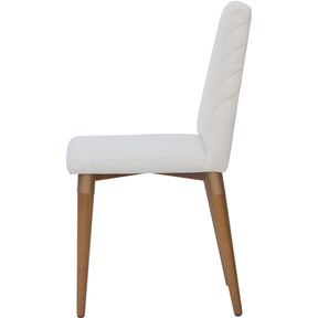 Manhattan Comfort Utopia 2-Piece Chevron Dining Chair in Beige-Minimal & Modern