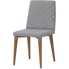 Manhattan Comfort Utopia 2-Piece Chevron Dining Chair in Grey-Minimal & Modern