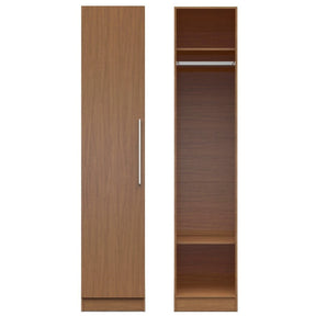 Manhattan Comfort Chelsea 17.71 inch Wide Long Hanging Closet with 1 Door in Maple Cream-Minimal & Modern