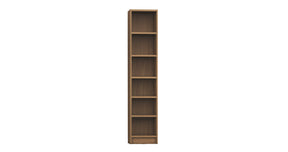 Manhattan Comfort Greenwich 6-Shelf Narrow Venti 2.0 Bookcase with Doors in Maple Cream-Minimal & Modern