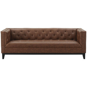 Manhattan Comfort Cadman 2-Piece Camal PU Leather 3-Seat Sofa and 2-Seat Loveseat