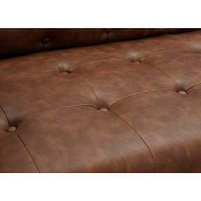Manhattan Comfort Cadman 2-Piece Camal PU Leather 3-Seat Sofa and 2-Seat Loveseat