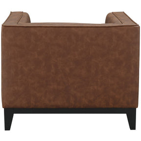 Manhattan Comfort Cadman 2-Piece Camal PU Leather Armchairs