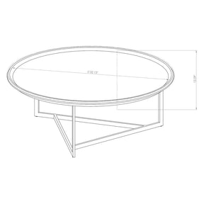 Manhattan Comfort Knickerbocker Modern Accent Table Set of 2with Steel Base in Cinnamon