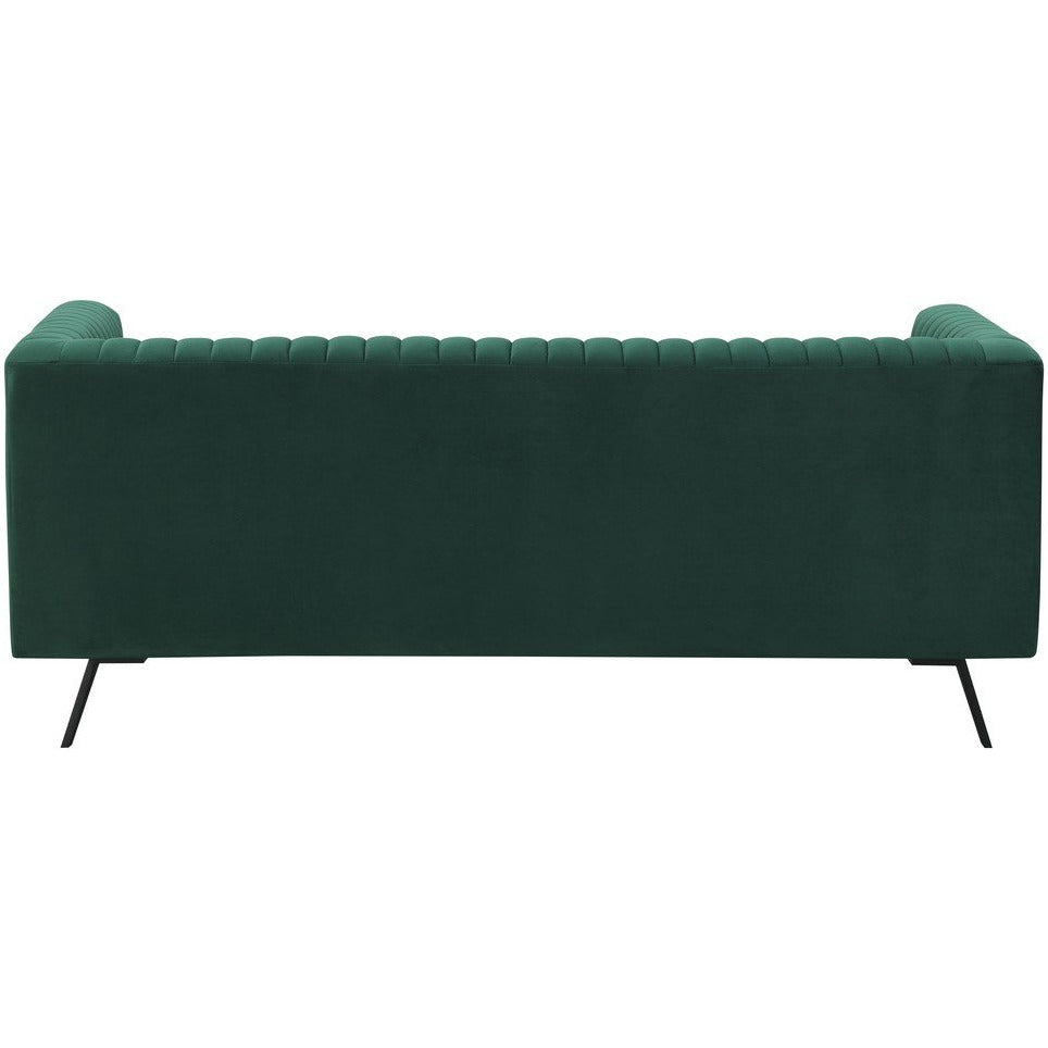 Manhattan Comfort Vandam 2-Piece Hunter Green Velvet 3-Seat Sofa and 2-Seat Loveseat