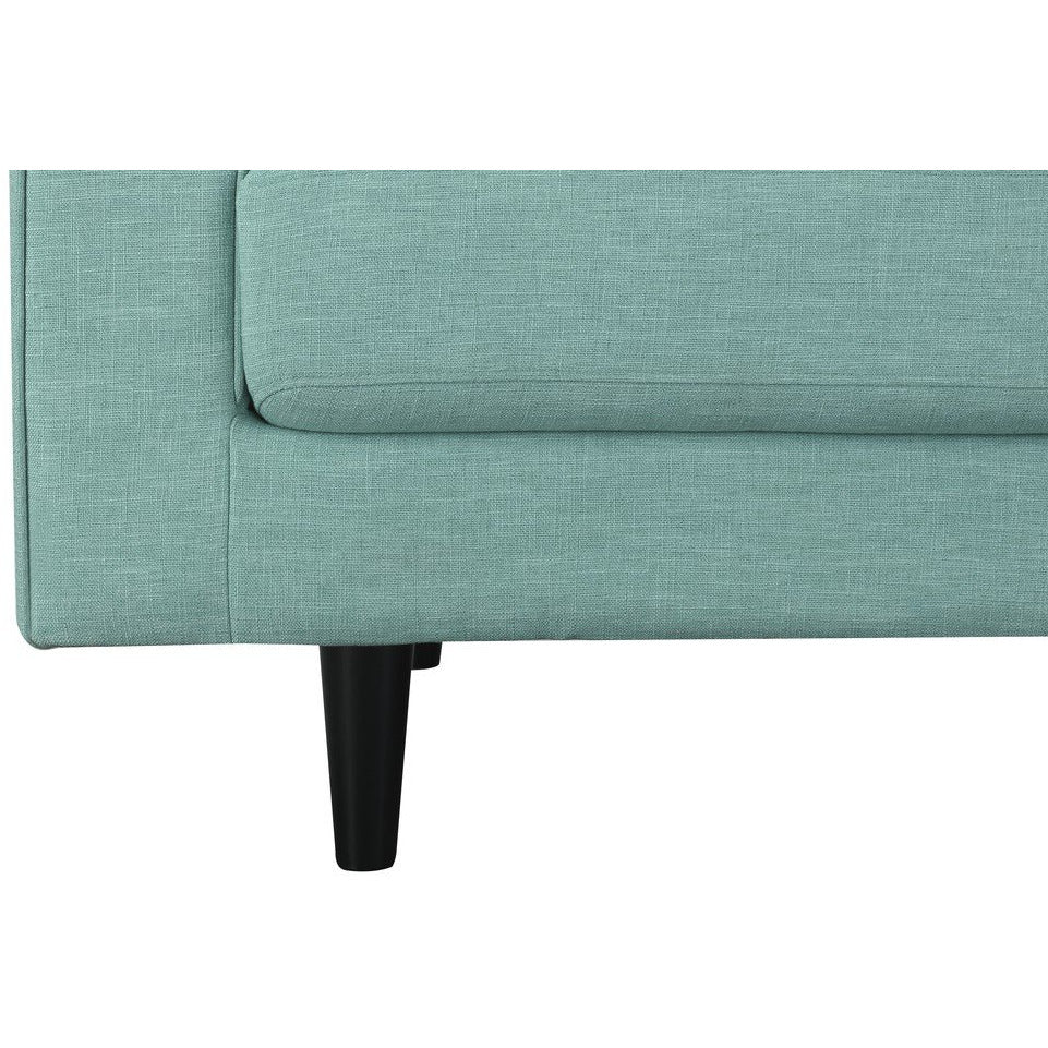 Manhattan Comfort Arthur 2-Piece Mint Green-Blue Tweed Armchairs