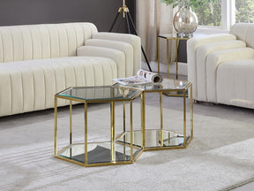 Meridian Furniture Sei Brushed Gold Coffee Table