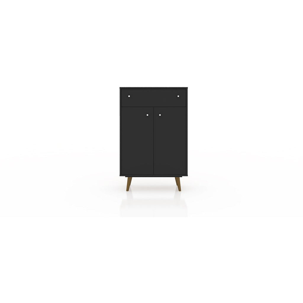 Manhattan Comfort  Liberty 1-Drawer 28.07" Storage Cabinet  in Black