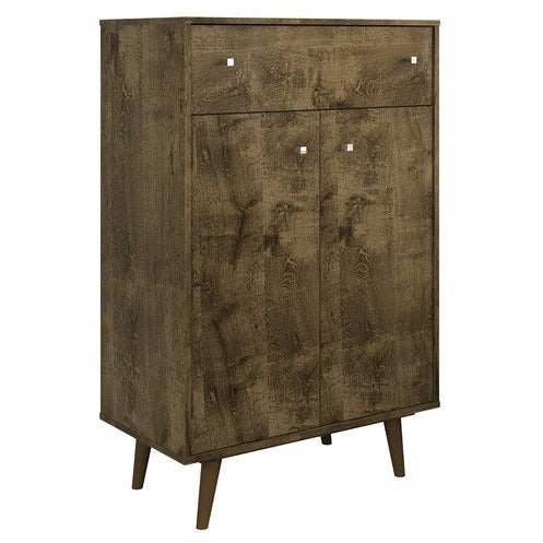 Manhattan Comfort  Liberty 1-Drawer 28.07" Storage Cabinet  in Rustic BrownManhattan Comfort-Dresser- - 1