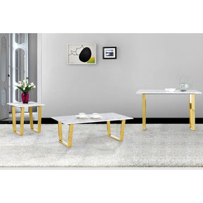 Meridian Furniture Cameron Gold Console Table-Minimal & Modern