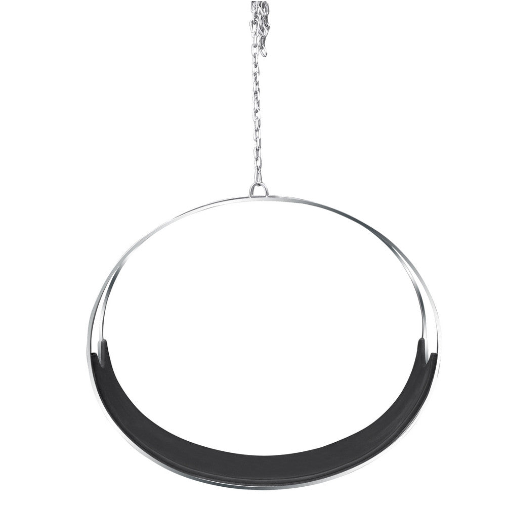 Finemod Imports Modern Ring Hanging Chair FMI2127-black-Minimal & Modern