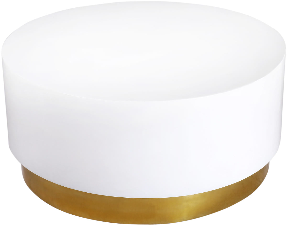Meridian Furniture Deco White/Gold Coffee Table