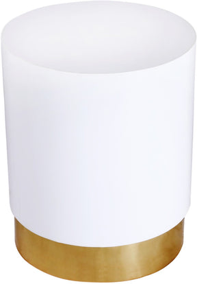 Meridian Furniture Deco White/Gold End Table