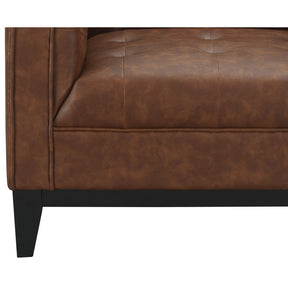 Manhattan Comfort Cadman 1-Seat Camal PU Leather Armchair