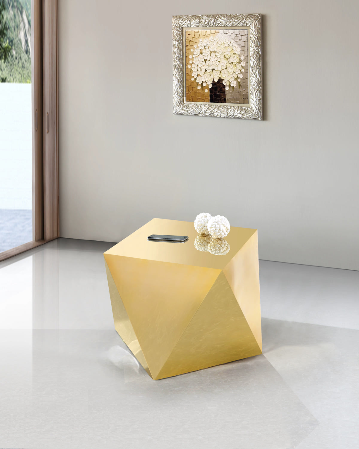 Meridian Furniture Gemma Gold End Table