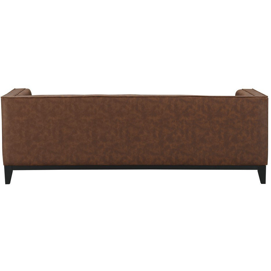 Manhattan Comfort Cadman 3-Seat Camal PU Leather Sofa