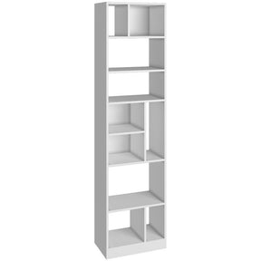 Accentuations by Manhattan Comfort Durable Valenca Bookcase 4.0 with 10- Shelves in WhiteManhattan Comfort-Bookcases - - 1