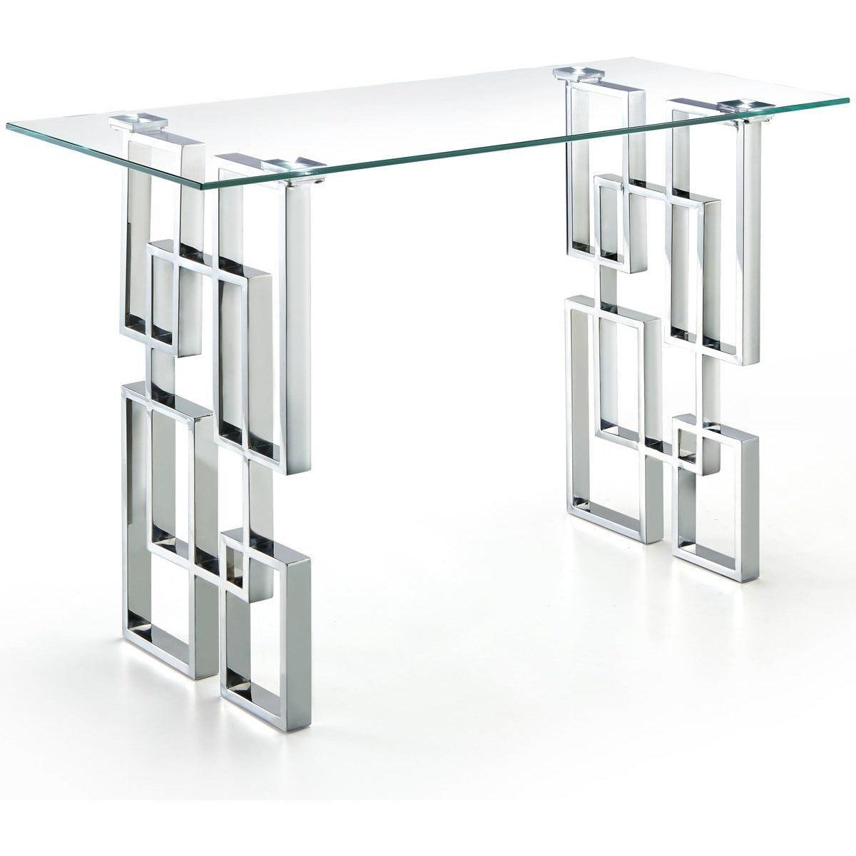 Meridian Furniture Alexis Chrome Console TableMeridian Furniture - Console Table - Minimal And Modern - 1