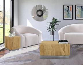 Meridian Furniture Acacia Chrome Coffee Table