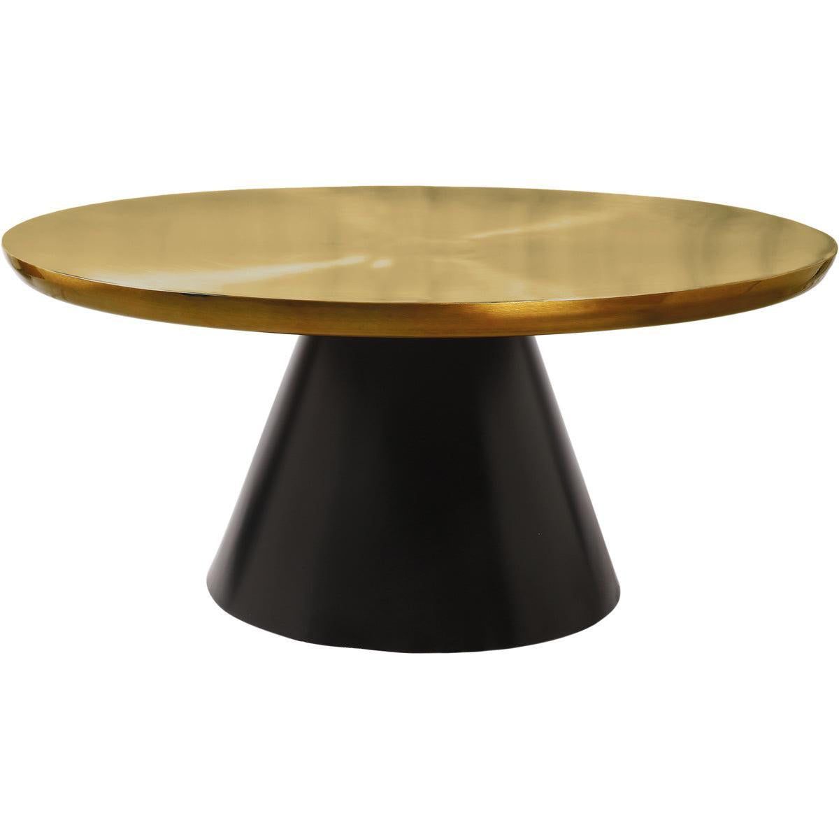 Meridian Furniture Martini Brushed Gold/Matte Black Coffee TableMeridian Furniture - Coffee Table - Minimal And Modern - 1