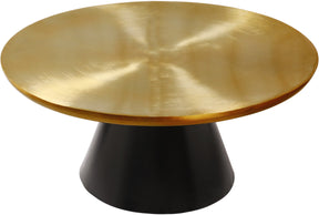Meridian Furniture Martini Brushed Gold/Matte Black Coffee Table