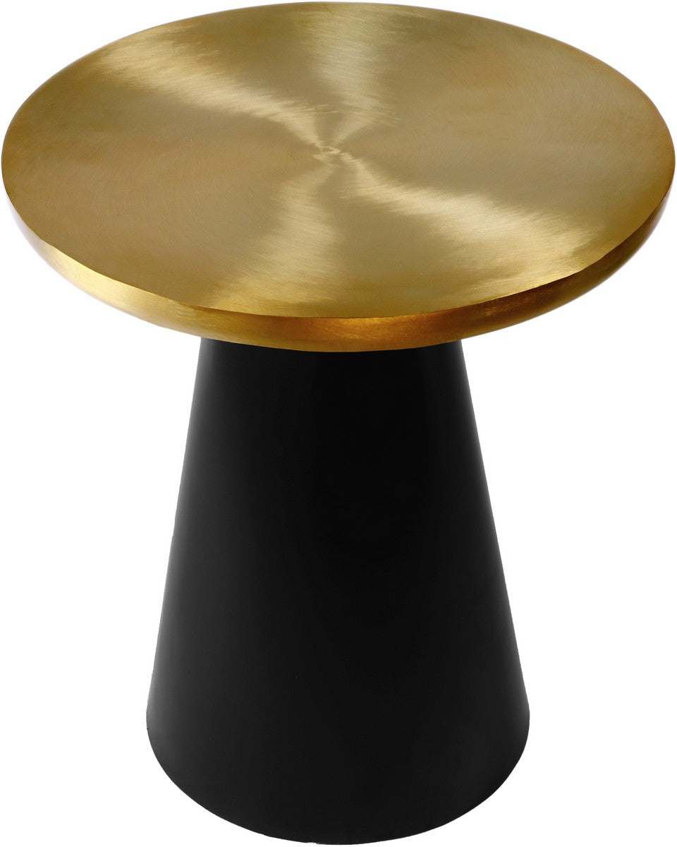 Meridian Furniture Martini Brushed Gold/Matte Black End Table
