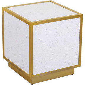 Meridian Furniture Glitz White Faux Marble End TableMeridian Furniture - End Table - Minimal And Modern - 1