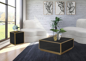 Meridian Furniture Glitz Black Faux Marble End Table