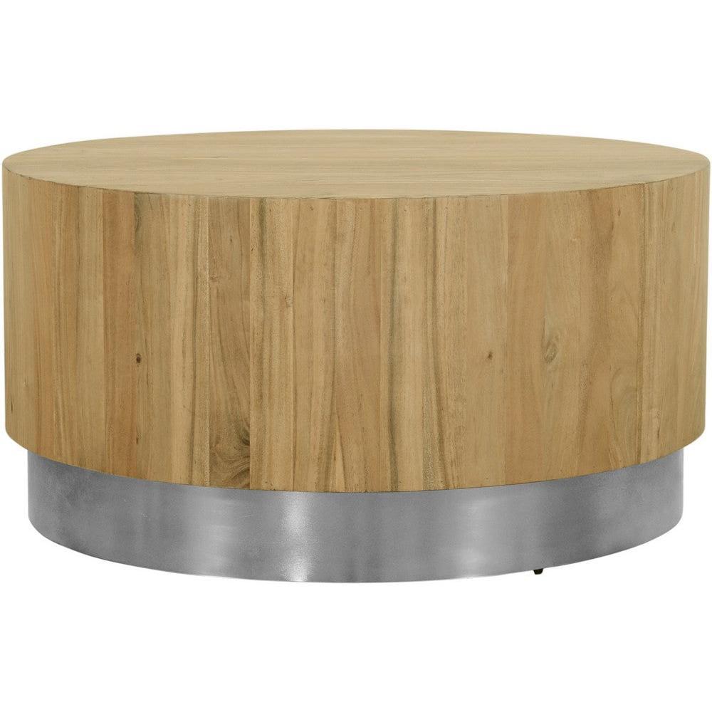 Meridian Furniture Acacia Chrome Coffee TableMeridian Furniture - Coffee Table - Minimal And Modern - 1