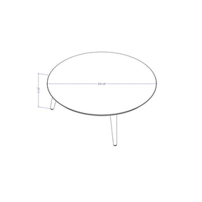 Manhattan Comfort  Moore 23.62" Round Low Coffee Table in  Off White