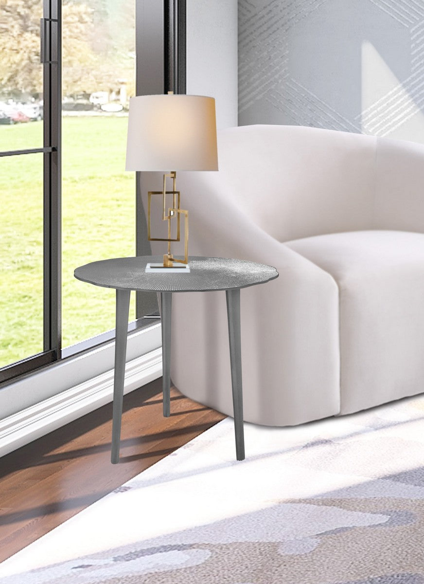 Meridian Furniture Rohan Silver End Table