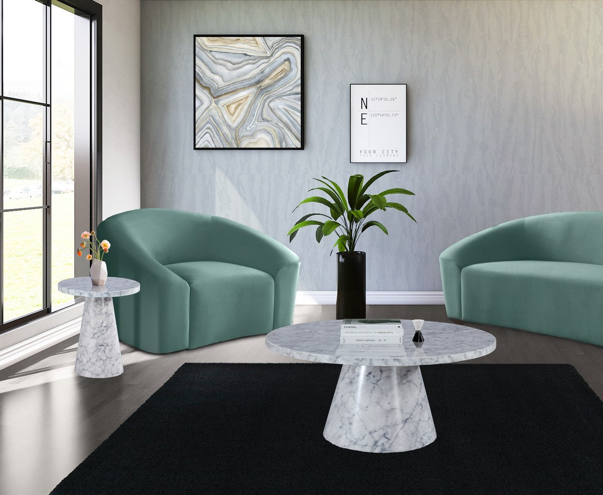 Meridian Furniture Omni White Faux Marble Coffee Table