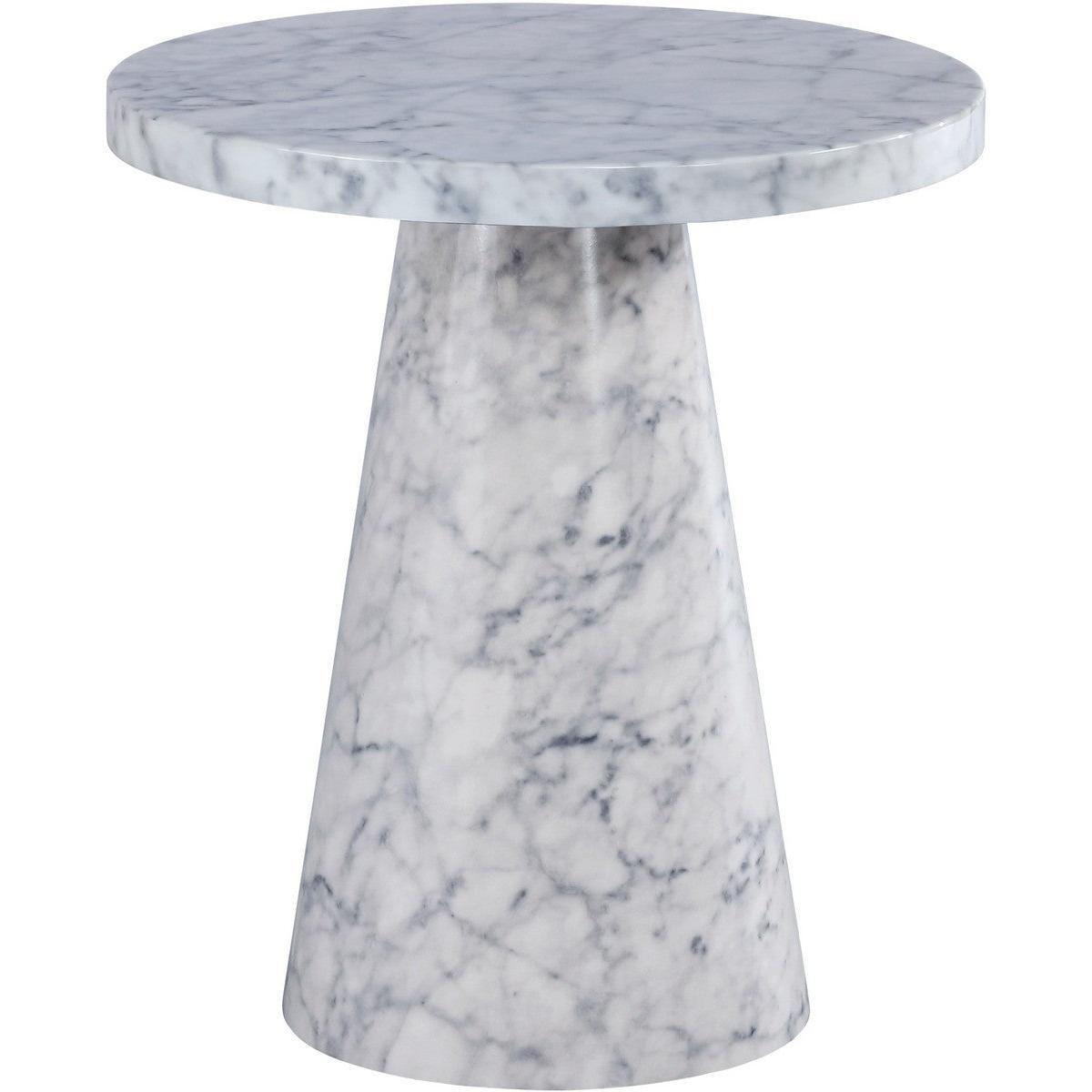 Meridian Furniture Omni White Faux Marble End TableMeridian Furniture - End Table - Minimal And Modern - 1