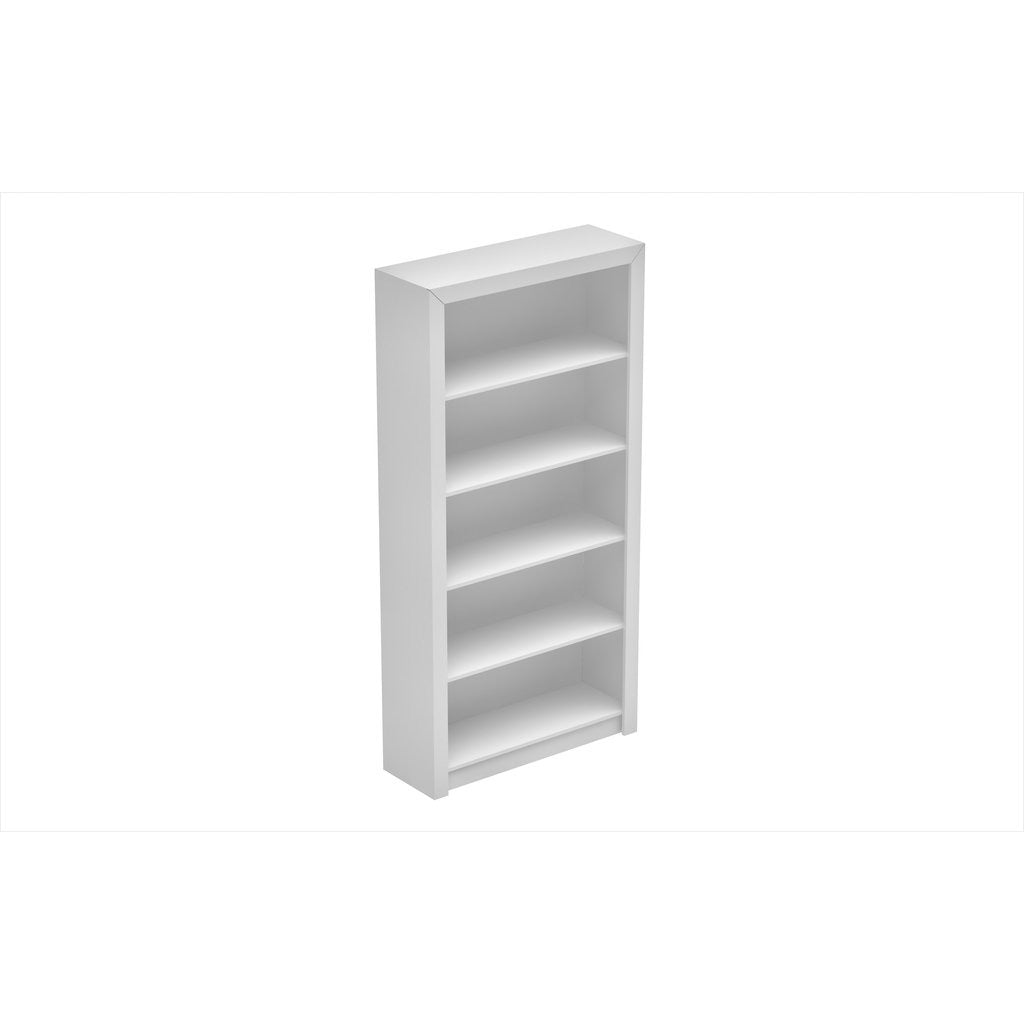 Accentuations by Manhattan Comfort Classic Olinda Bookcase 1.0 with 5-Shelves in WhiteManhattan Comfort-Bookcases - - 1