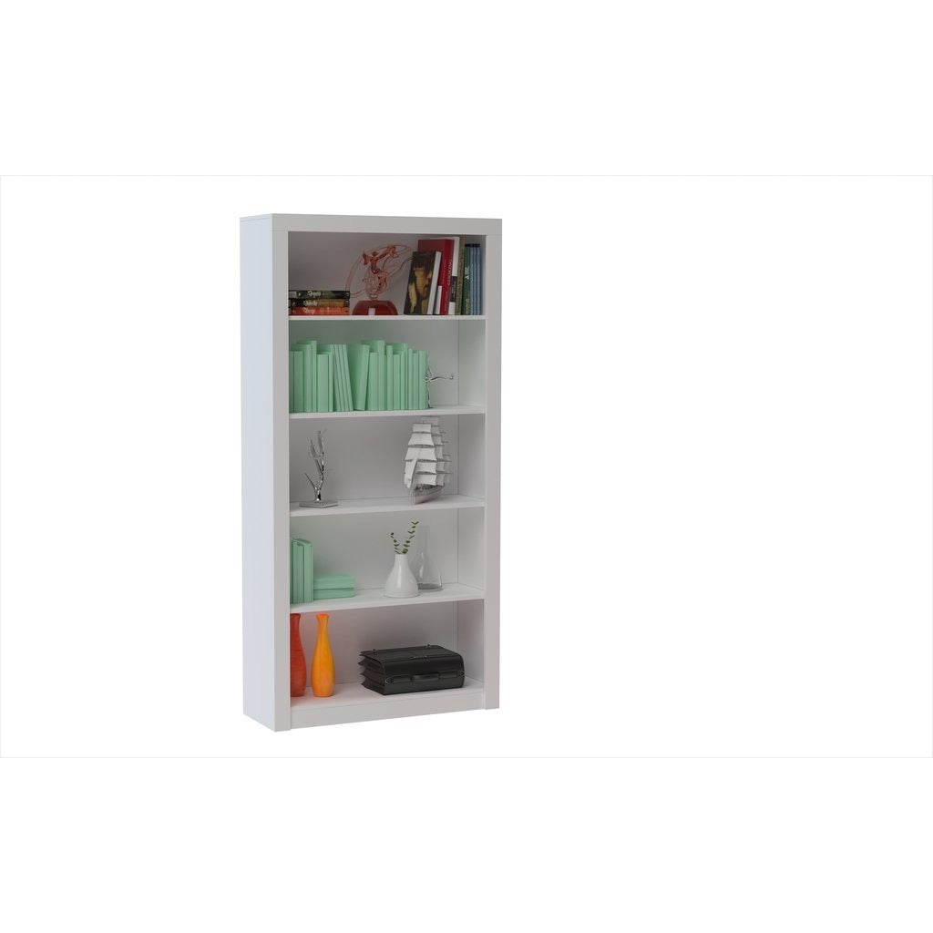 Accentuations by Manhattan Comfort Classic Olinda Bookcase 1.0 with 5-Shelves in White