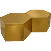 Meridian Furniture Hexagon Brushed Gold Coffee TableMeridian Furniture - Coffee Table - Minimal And Modern - 1