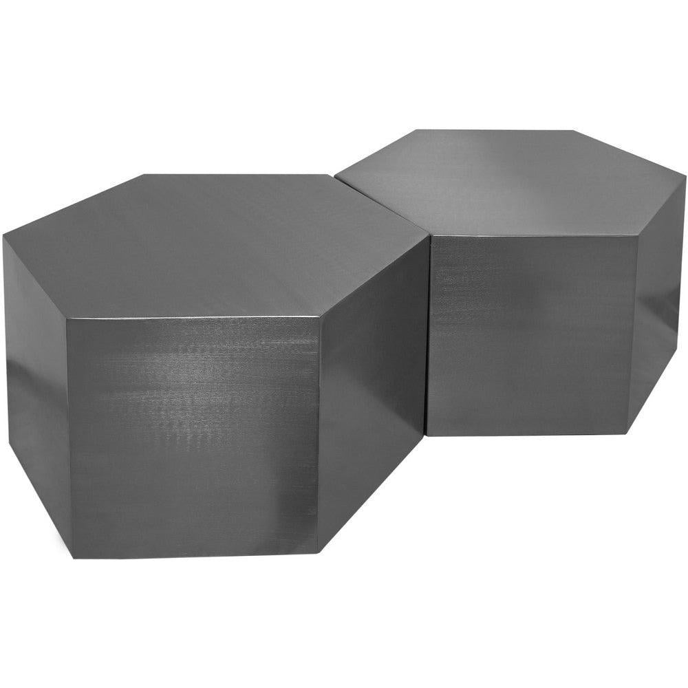 Meridian Furniture Hexagon Brushed Chrome Coffee TableMeridian Furniture - Coffee Table - Minimal And Modern - 1