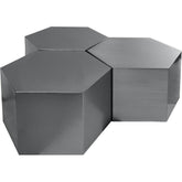 Meridian Furniture Hexagon Brushed Chrome Coffee TableMeridian Furniture - Coffee Table - Minimal And Modern - 1