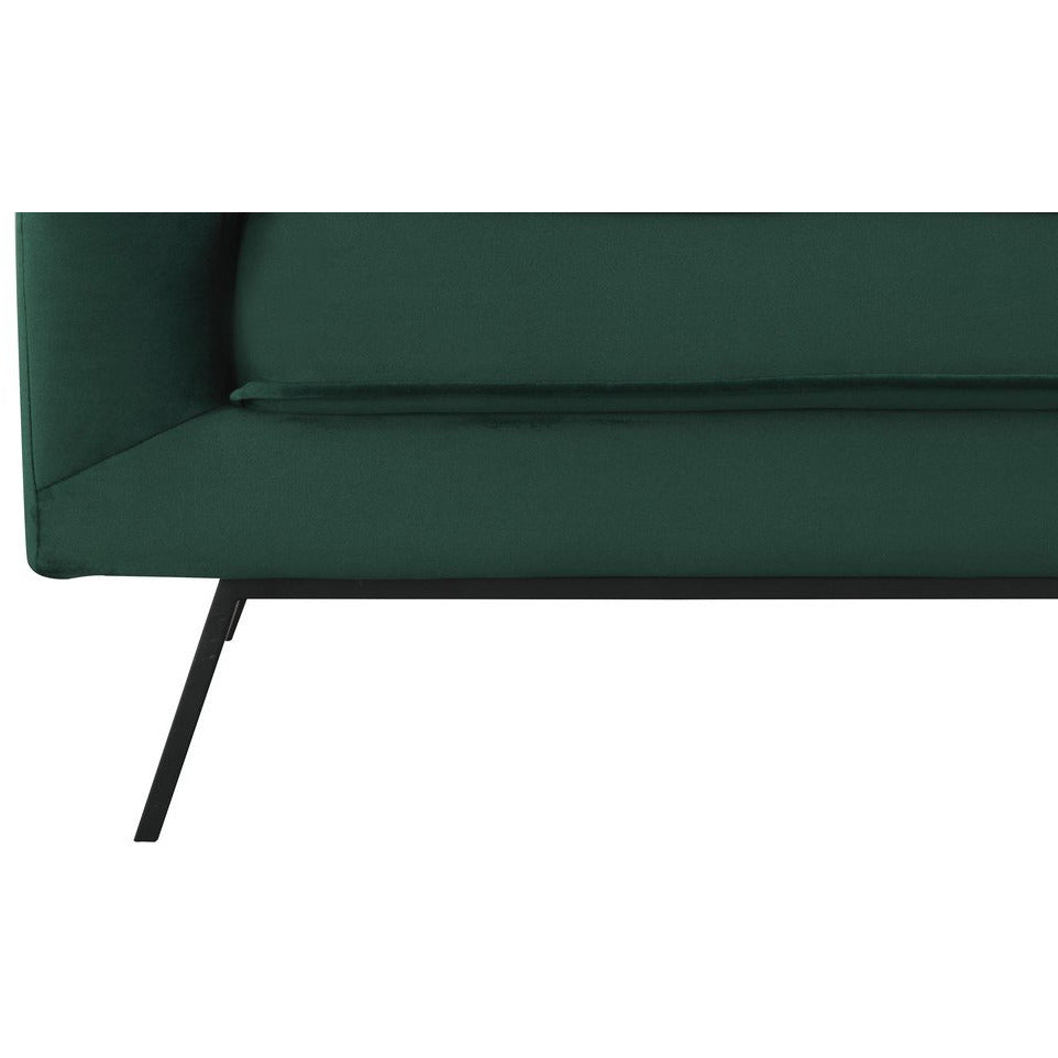 Manhattan Comfort Vandam 3-Piece Hunter Green Velvet 2-Seat Loveseat and 2 Armchairs