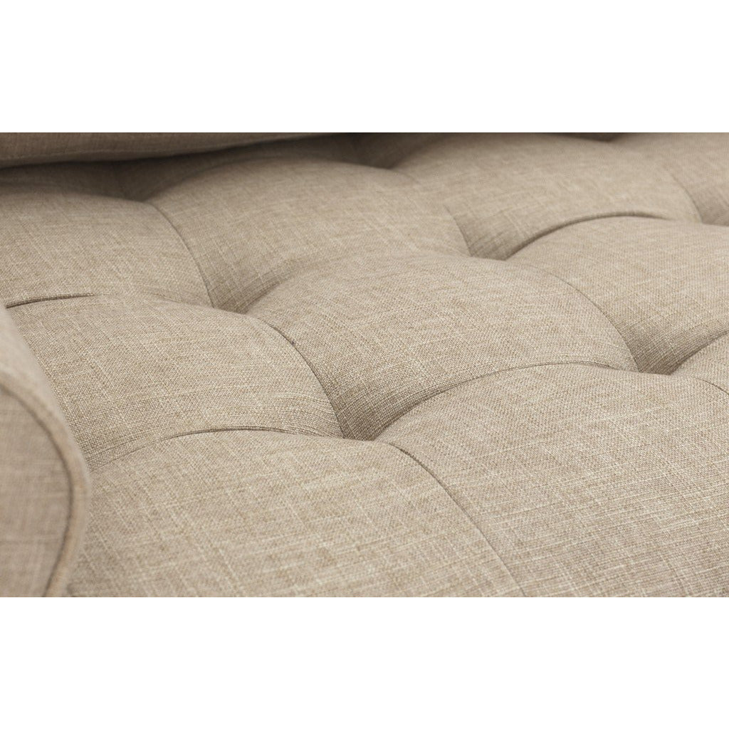 Manhattan Comfort Arthur 3- Piece Tan-Brown Tweed Sofa,  Loveseat, and Armchair  Set