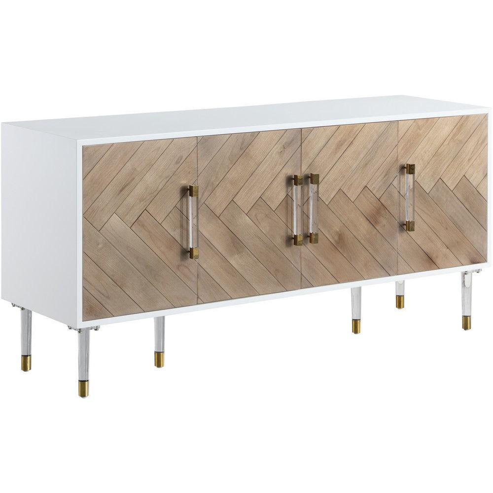 Meridian Furniture Jive White Lacquer Sideboard/BuffetMeridian Furniture - Sideboard/Buffet - Minimal And Modern - 1