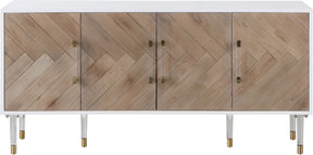 Meridian Furniture Jive White Lacquer Sideboard/Buffet