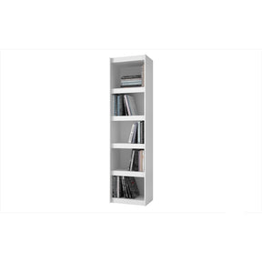 Accentuations by Manhattan Comfort Valuable Parana Bookcase 2.0 with 5-Shelves in White