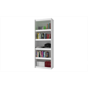 Accentuations by Manhattan Comfort Valuable Parana Bookcase 3.0 with 5-Shelves in White