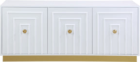 Meridian Furniture Cosmopolitan White Lacquer Sideboard/Buffet