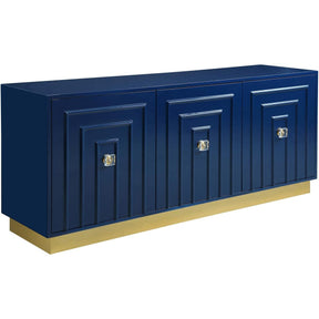 Meridian Furniture Cosmopolitan Navy Lacquer Sideboard/BuffetMeridian Furniture - Sideboard/Buffet - Minimal And Modern - 1