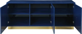 Meridian Furniture Cosmopolitan Navy Lacquer Sideboard/Buffet
