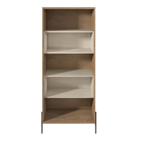 Manhattan Comfort Joy 5- Shelf Bookcase in Off White Manhattan Comfort-Bookcases- - 1