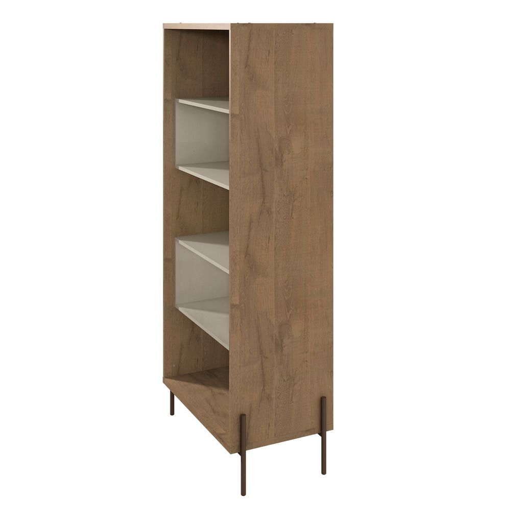 Manhattan Comfort Joy 5- Shelf Bookcase in Off White