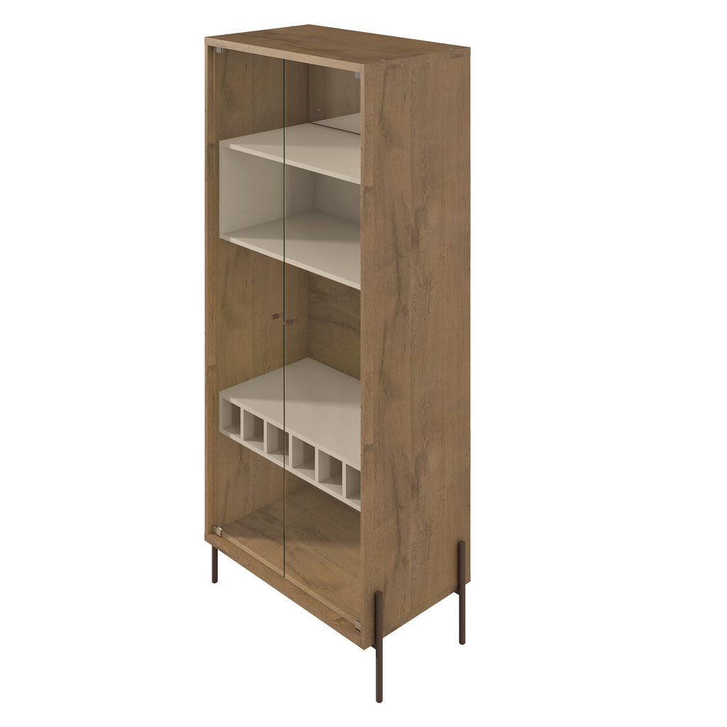 Manhattan Comfort  Joy 6-Bottle Wine Cabinet with 4 Shelves in Off White